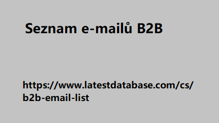 Seznam e-mailů B2B